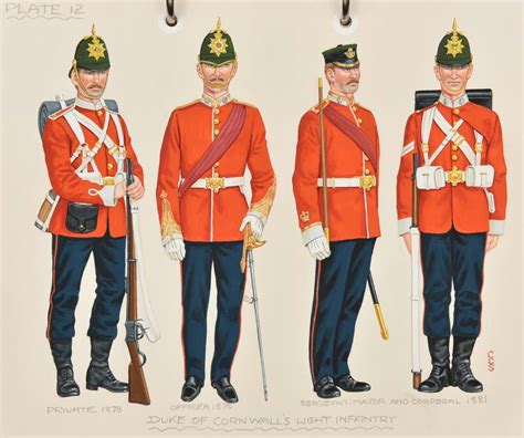 Duke Of Cornwalls Light Infantry Private And Officer 1878 Sergeant