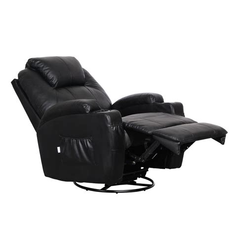 Massage Recliner Pu Leather Ergonomic Lounge Heated Chair 360 Degree S Homhum