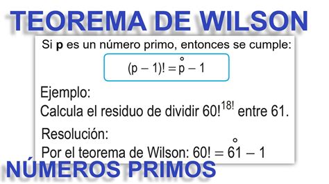 Teorema De Wilson N Mero Primos Youtube