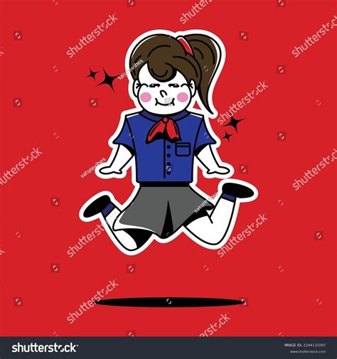 Cute School Girl Cartoon People Vector Stock Vector Royalty Free 2244131097 Shutterstock