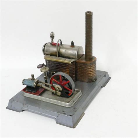 Vintage German Tin Plate Steam Engine Model Wilesco Steam And