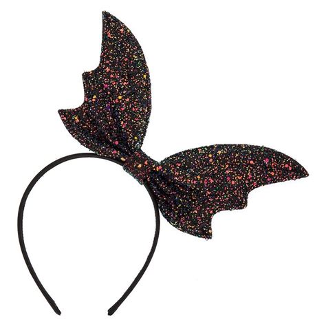 Glitter Bat Wings Headband Black Claires Us Winged Sunglasses