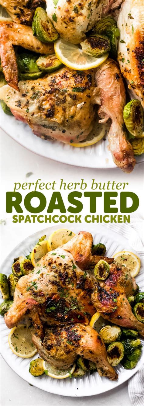 roasted herb butter spatchcock chicken step by step recipe little spice jar