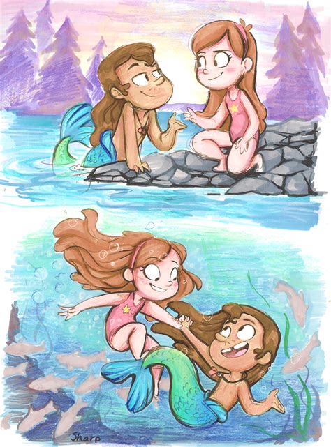 Mabel And Mermando By Sharpie91 On Deviantart Gravity Falls Art