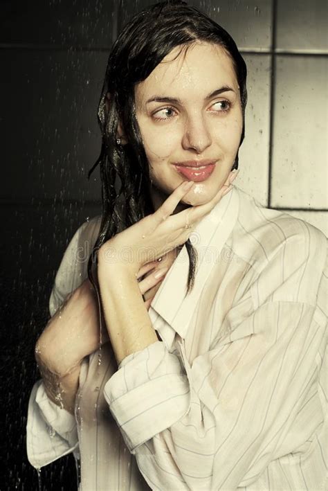 girl taking a shower stock image image of relaxation 104619121