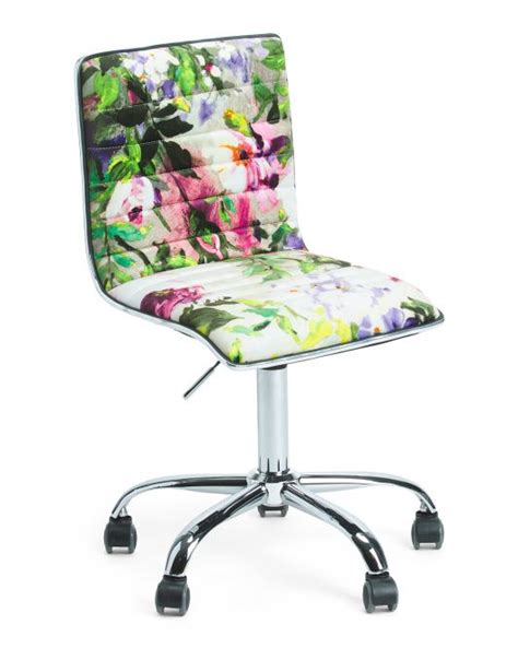 Best selection to your home interior. Rachel Floral Velvet Office Chair - Accent Furniture - T.J ...