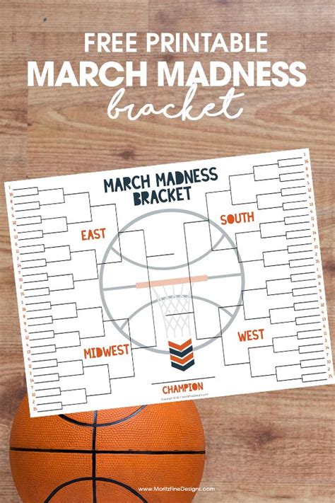 Ncaa Basketball Tournament Bracket March Madness Free Printable
