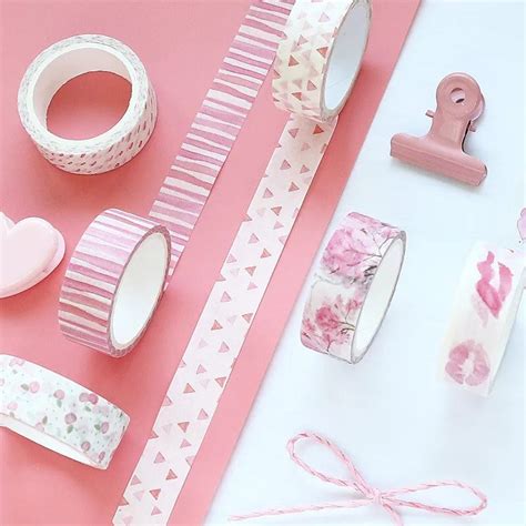 sweet pink washi tape 8 styles etsy