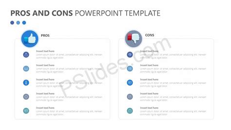 Free Pros And Cons Powerpoint Template Pslides