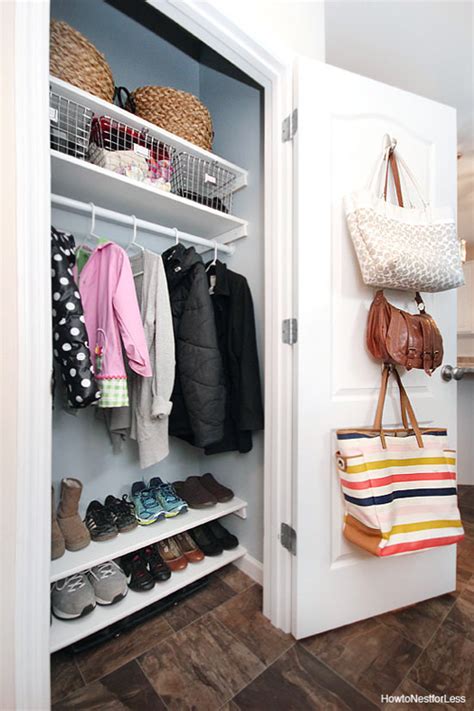 When it comes to coat closet organization, create a diy stackable shoe rack that your family can store their shoes in with old empty wood crates. 30 Closet Organization Ideas - Best DIY Closet Organizers