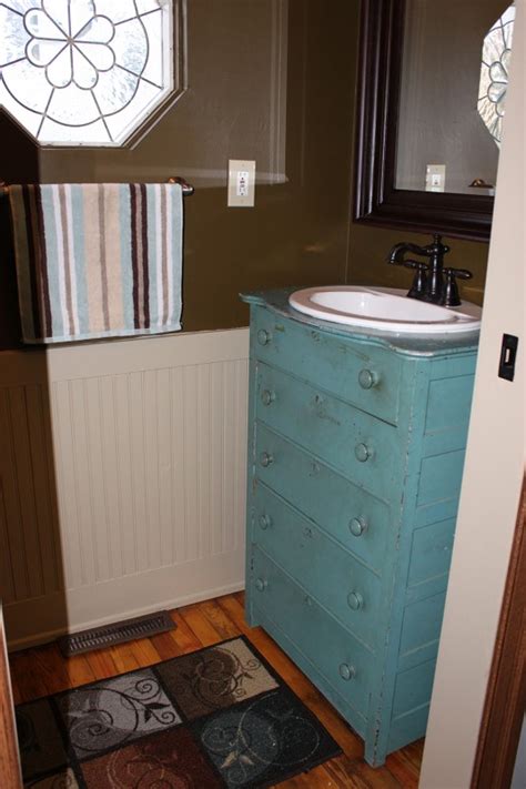 Looking for a good deal on dresser vanity? Repurposed Dresser to Chevron Kitchen Buffet with Butcher ...