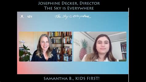 Enjoy Samantha B S Interview With Josephine Decker Director Of The New Film The Sky Is