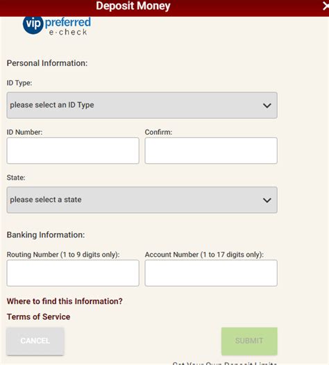 Vip Preferred E-check Login