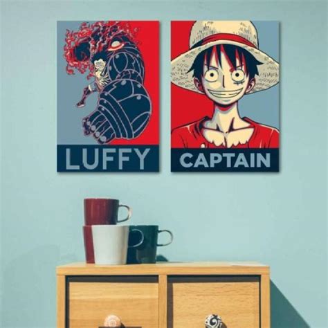 Promo Premium Poster Luffy The Captain Art Borderless Frame 30x42cm