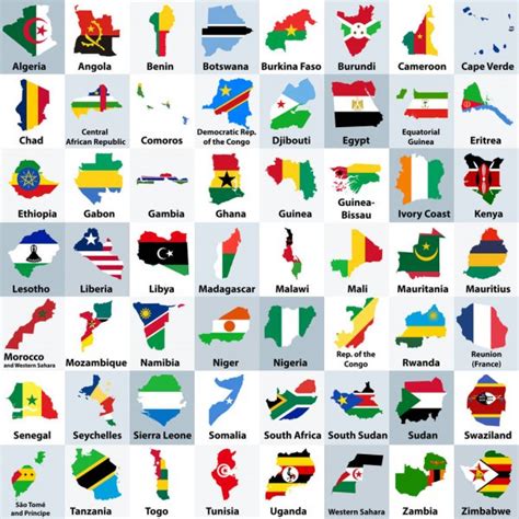 Mediterranean Countries Maps With Flags — Stock Vector