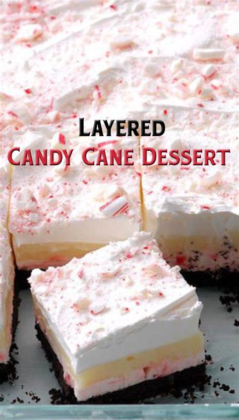 Layered Candy Cane Dessert