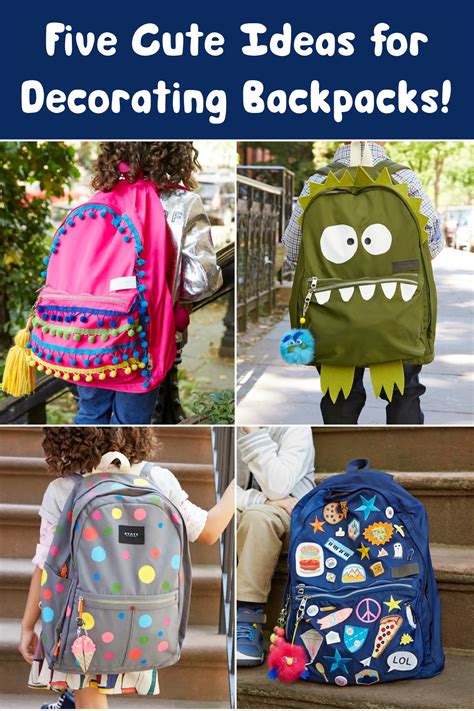 How To Personalize A Backpack Get Five Ideas Diy Candy