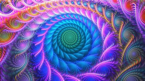 Blue Pink Fractal Trippy Art Hd Abstract Wallpapers Hd Wallpapers