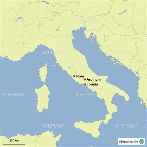 Stepmap Ciceros Orte Landkarte Für Italien