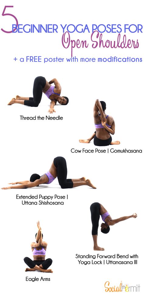 5 Beginner Yoga Poses For Open Shoulders Yoga For Beginners Easy