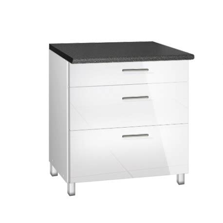 Comme chaque pièce est différente, vous devez adapter les meubles indépendants hauts et bas à votre cuisine. Meuble de cuisine bas 80 cm 3 tiroirs TARA avec pieds ...