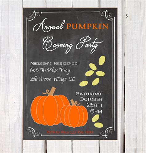 Spooktacular Halloween Pumpkin Invitations