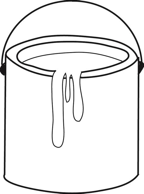 Paint Bucket Clip Art Sketch Coloring Page Paint Buckets Coloring