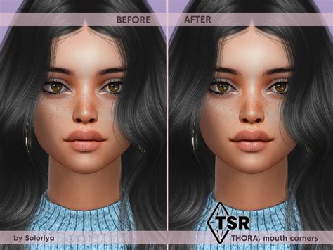 Soloriyas Custom Content Mouth Corners Thora Sims 4 Mouth