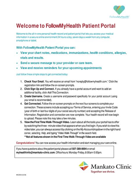 Fillable Online Welcome To Followmyhealth Patient Portal Fax Email
