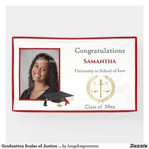 Graduation Scales Of Justice Law School University Banner