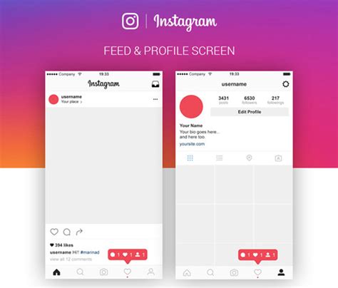 Instagram Feed And Profile Psd Mockup Smashmockup
