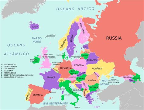 Mapa Pol Tico De Europa Actualizado Con La Totalidad De Pa Ses Europeos
