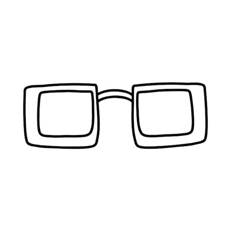 premium vector hand drawn doodle glasses vector sketch illustration of black outline