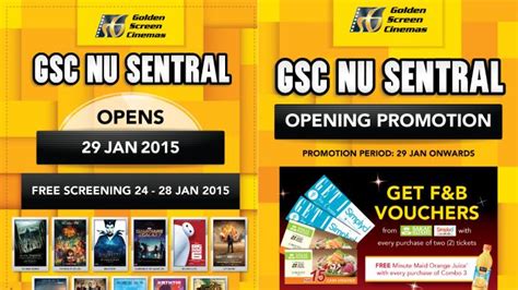Gsc Opens At Nu Sentral Mall Pass The Popcornpass The Popcorn Pass