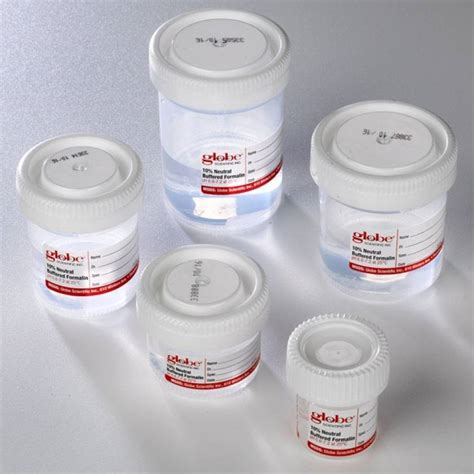 Tite Rite Containers Prefilled With 10 Neutral Buffered Formalin Globe