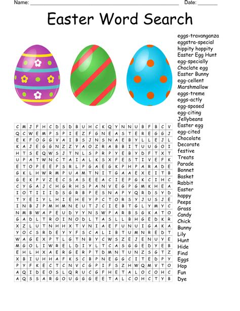 Easter Word Search Wordmint