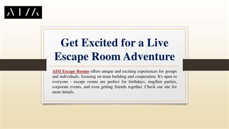 Ppt Get Excited For A Live Escape Room Adventure Powerpoint