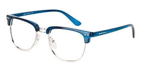 men s browline classic wayframe eyeglasses full frame tr90 blue fp1237