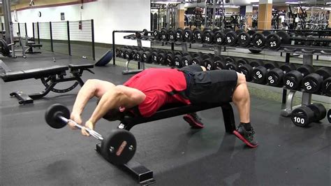 Lying Ez Bar Overhead Tricep Extension Youtube