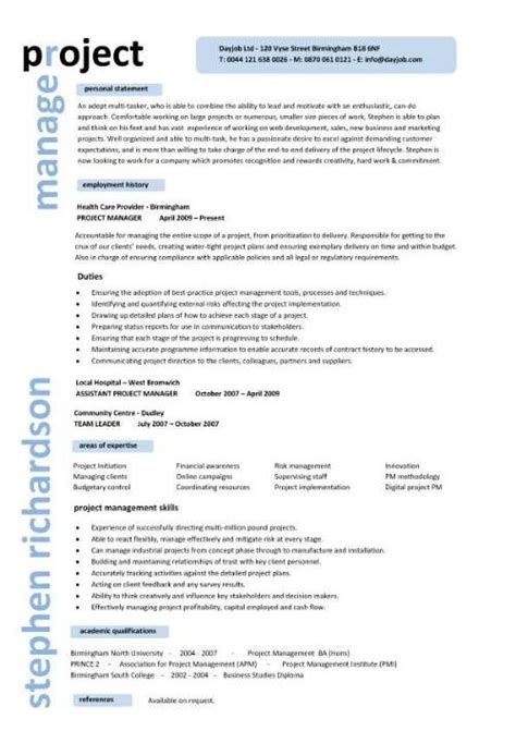 Construction project manager seeking employment with the bianchi brothers building company. Project manager CV | Project manager resume, Manager ...