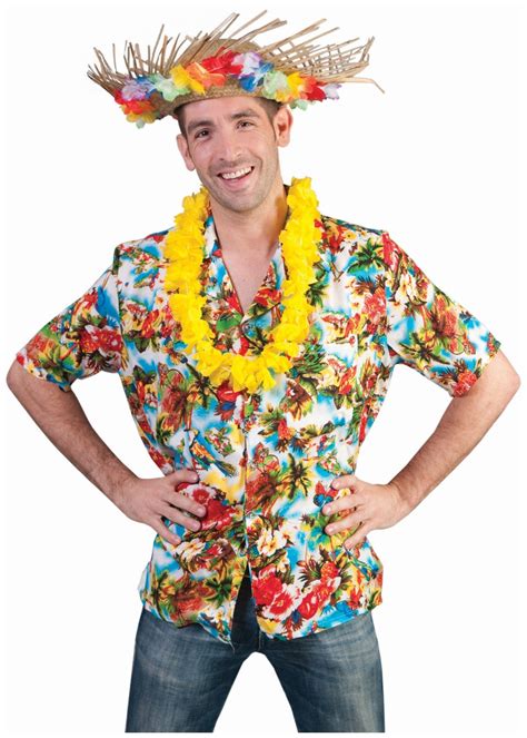Hawaiian Tropical Paradise Men Shirt Hawaiian Costumes