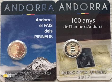 2 X 2 Euros Andorre 2017 100 Ans Hymne Andorre Et Le Pays Des Pyrénées