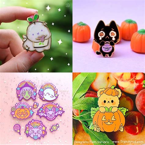 Kawaii Halloween Enamel Pins Super Cute Kawaii In 2020 Kawaii