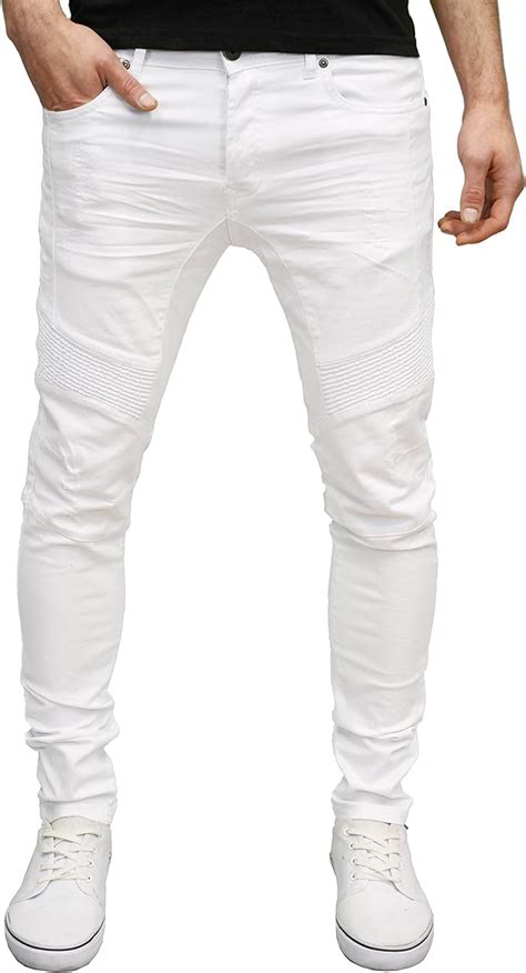 Designer White Ripped Jeans Mens