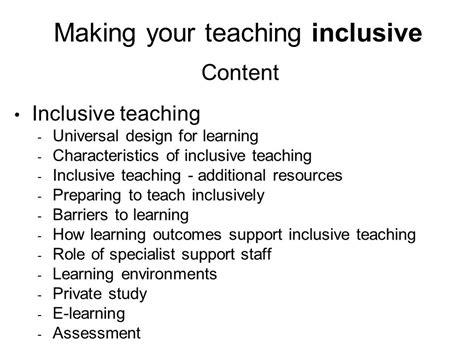 Making Your Teaching Inclusive Improving Disabled Student Learning