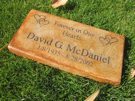 Personalized Engraved Memorial Stone 115x 55 Forever In Our Hearts