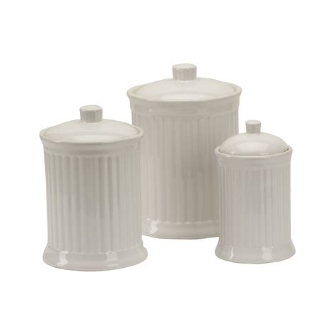 White Canisters With Wood Lids 4 Pc Amazon Com Anchor Hocking Ceramic