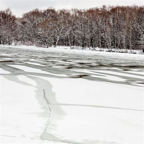 Premium Photo Melting Ice On Frozen River