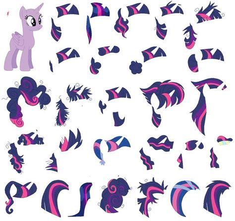 Twilight Sparkle Mane Set Base By Selenaede My Little Pony Poster My