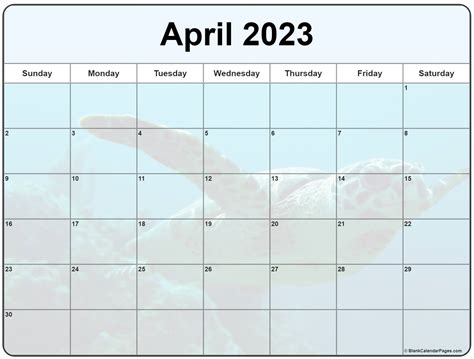 April 2023 Blank Calendar Gambaran
